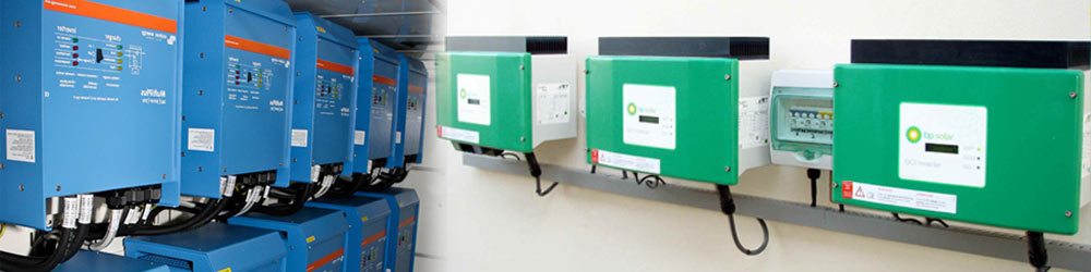 Two merged images of inverters in WA Solar Supplies's store